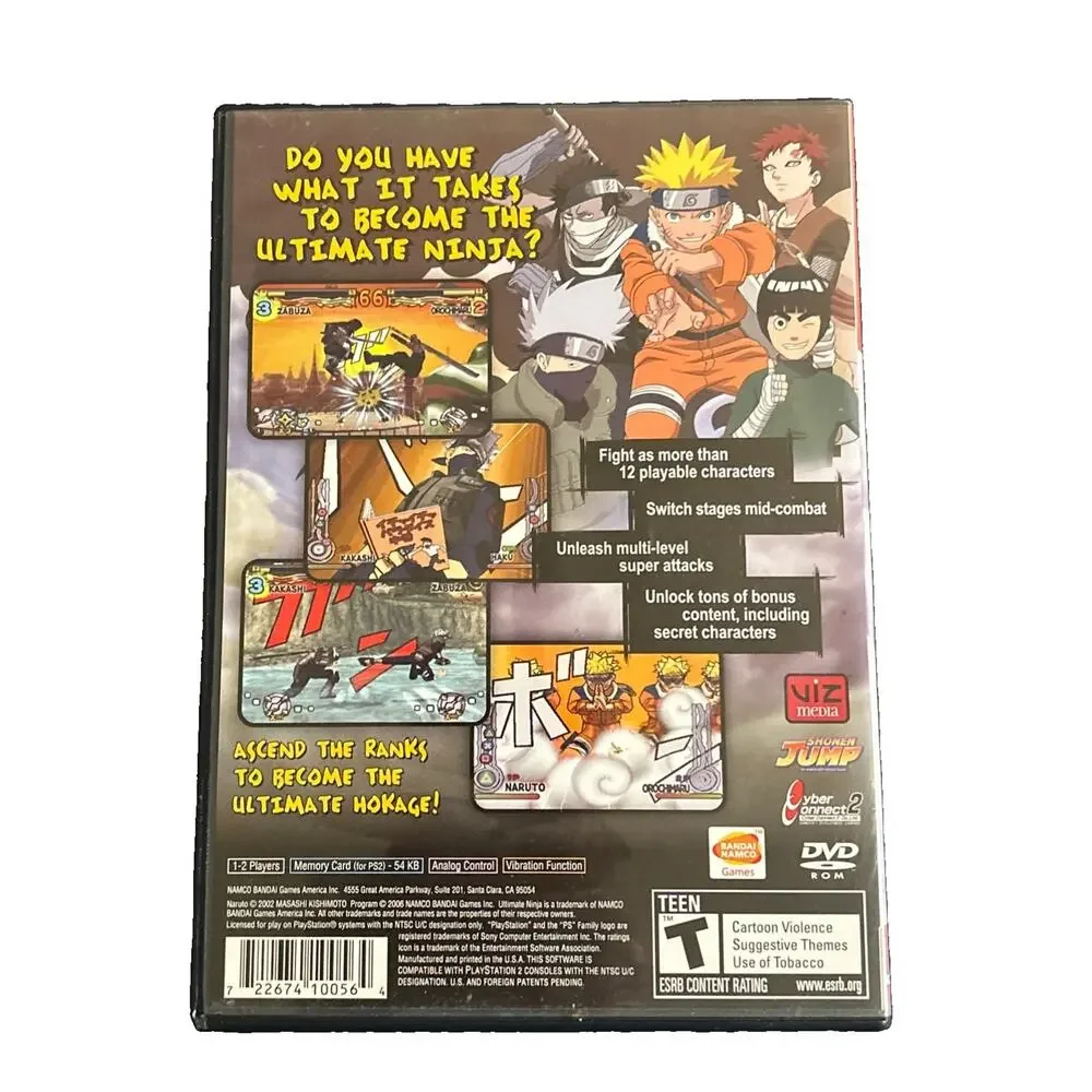 Naruto Ultimate Ninja Sony PlayStation 2 PS2 Greatest Hits Tested & Working